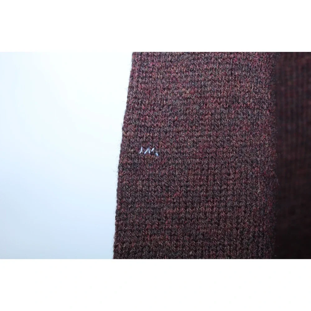 Ohio Knitting Mills Men's Large Brown Crew Neck Wool Sweater - Picture 4 of 9